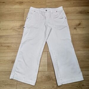 Tommy Hilfiger Womens Carpenter Pants Size 12 Wide Leg‎ VTG Hammer Loop White